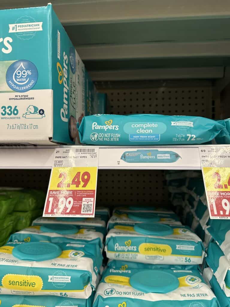 pampers and huggies wipes kroger shelf image (4)