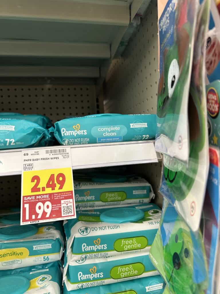 pampers and huggies wipes kroger shelf image (4)