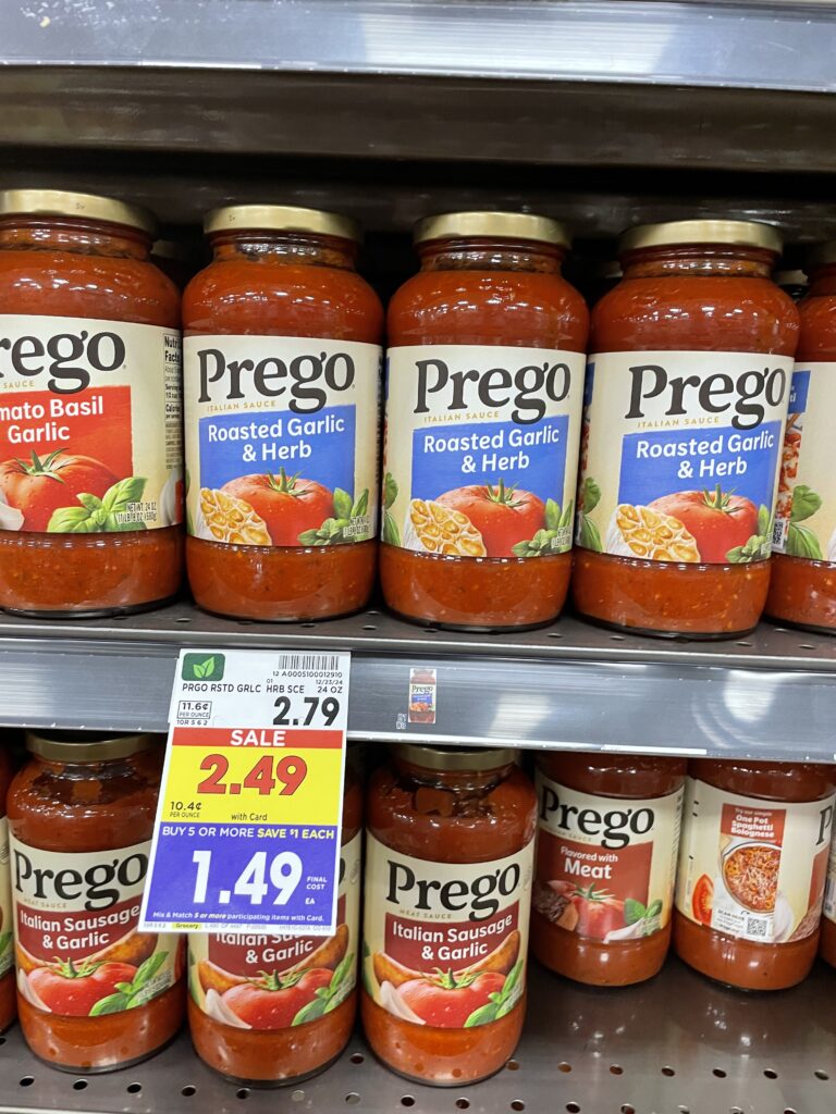 prego pasta sauce kroger shelf image (4)