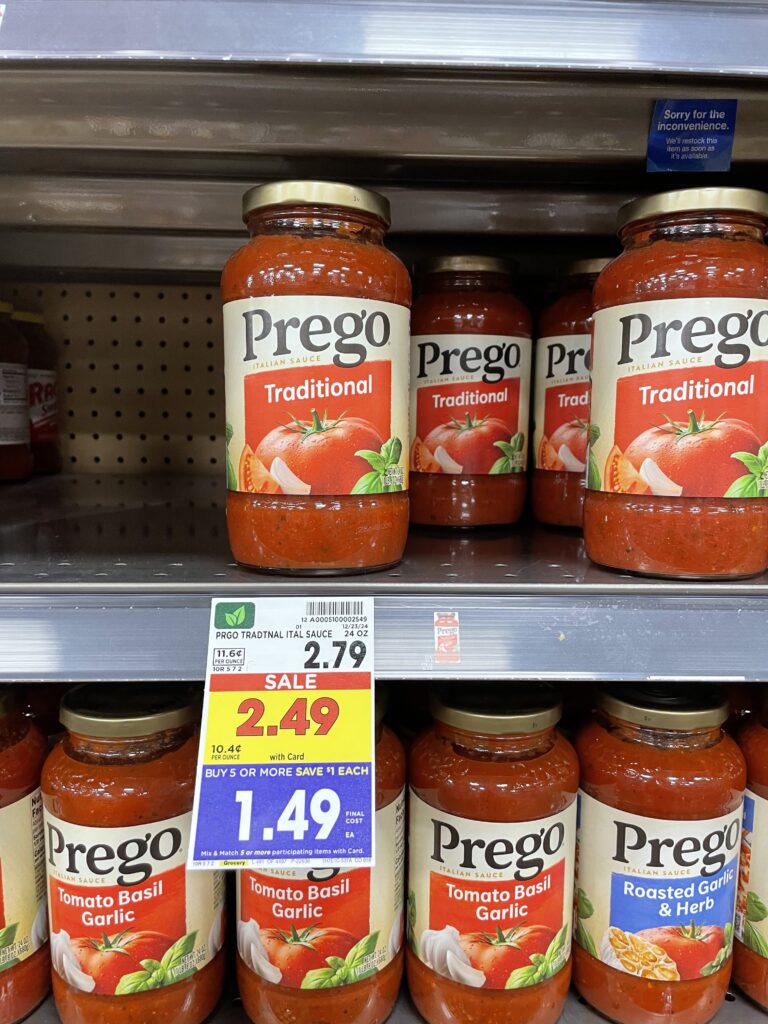 prego pasta sauce kroger shelf image (4)