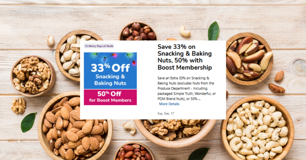 snacking and baking nuts kroger digital coupon