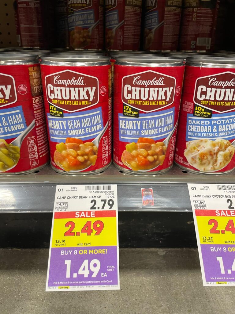 campbells chunky soup kroger shelf image