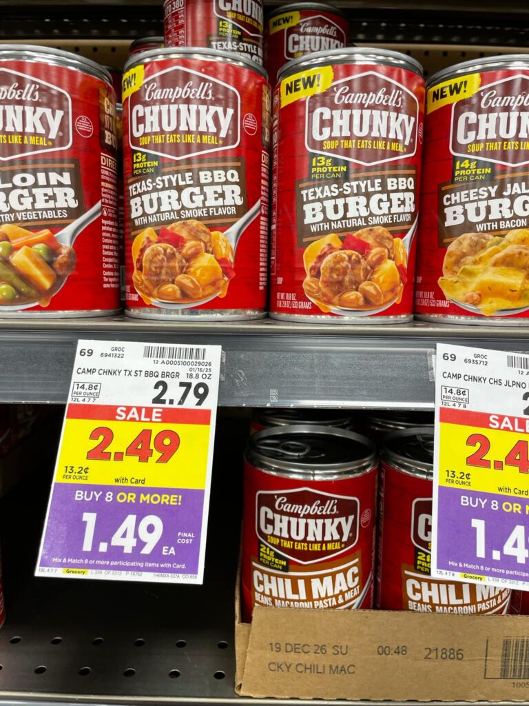 campbells chunky soup kroger shelf image