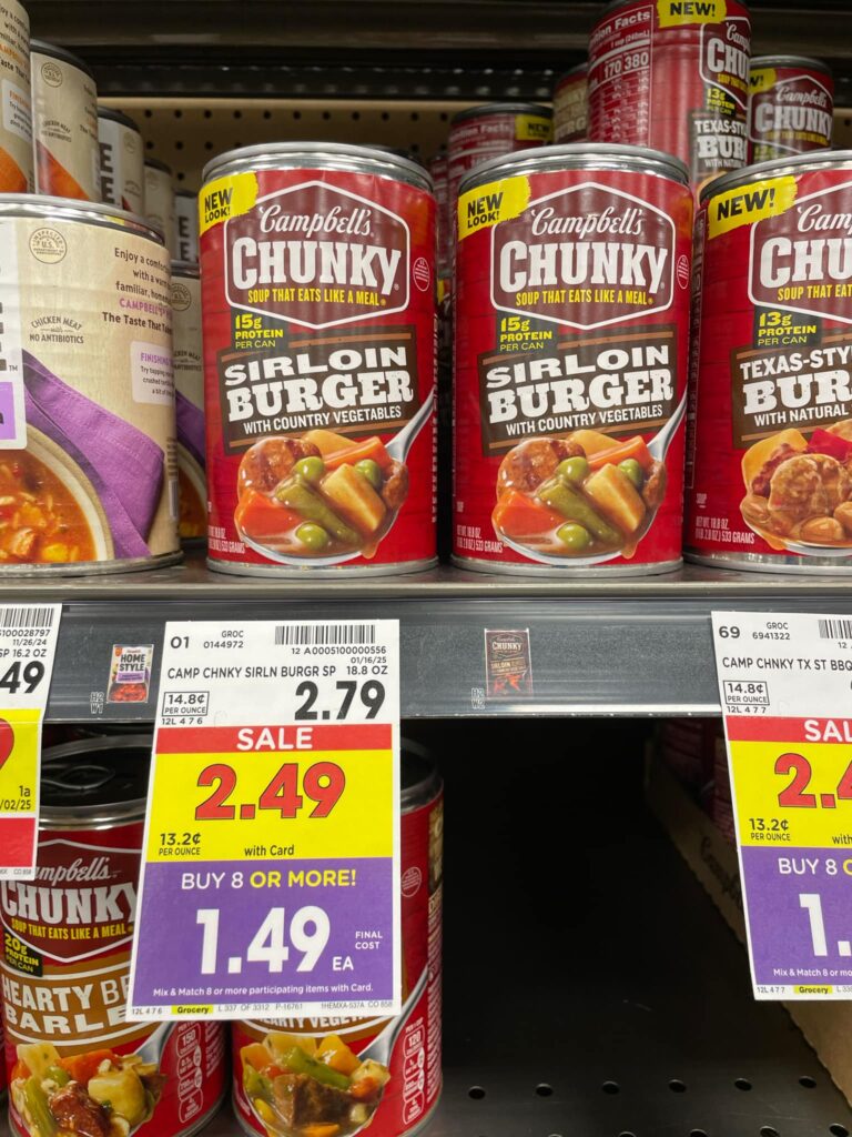 campbells chunky soup kroger shelf image