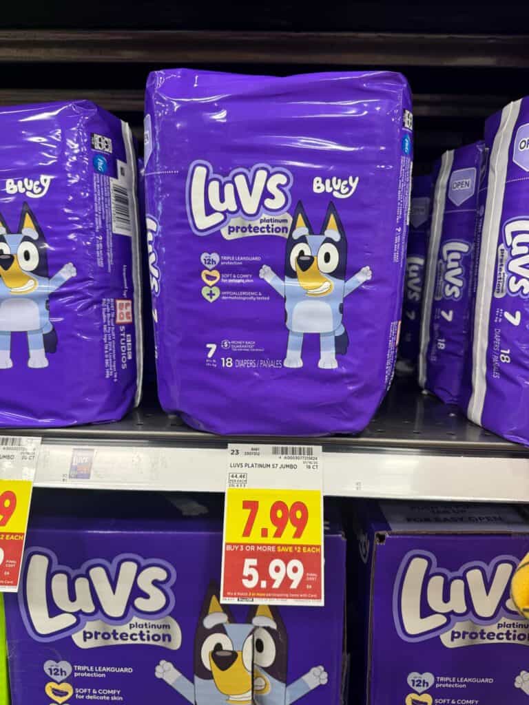 luvs diapers kroger shelf image