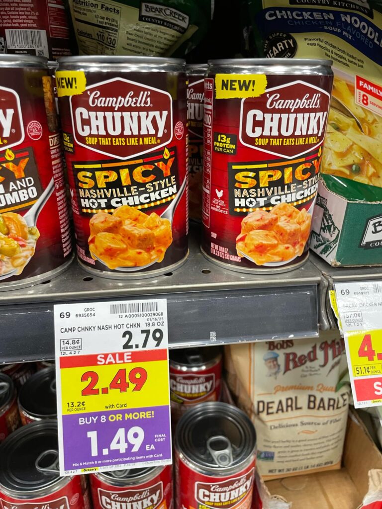 campbells chunky soup kroger shelf image