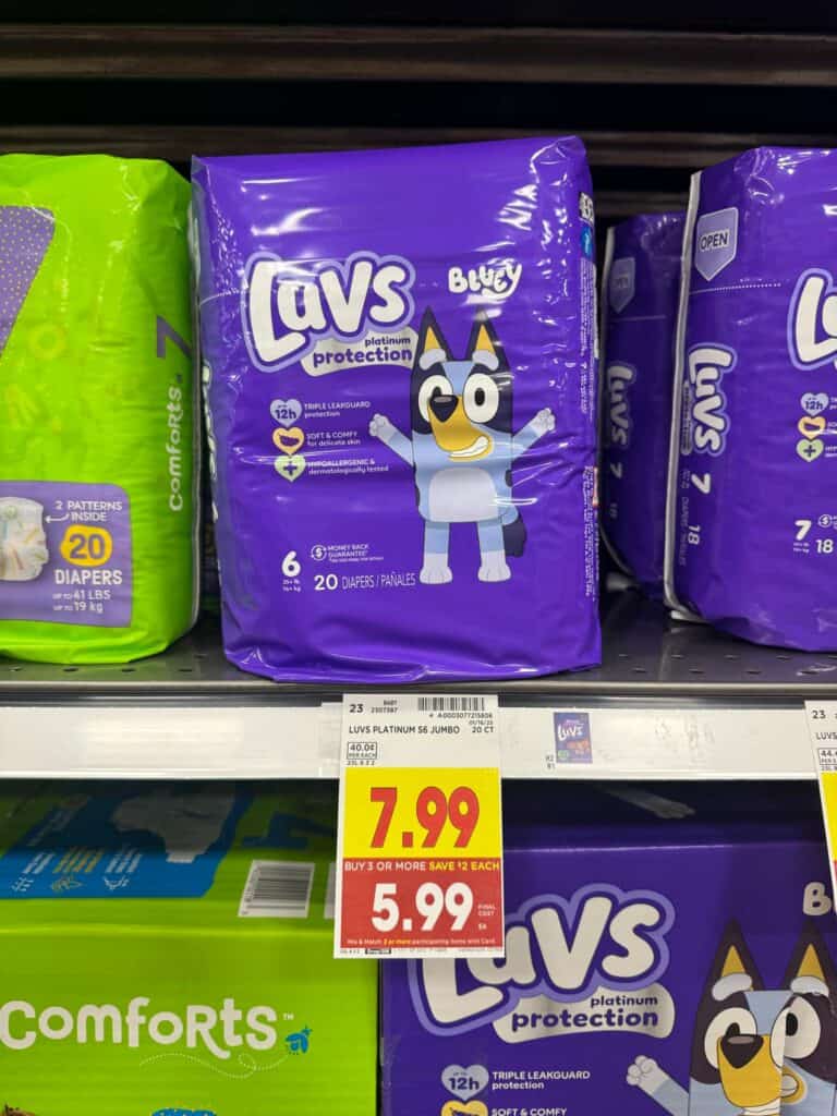 luvs diapers kroger shelf image