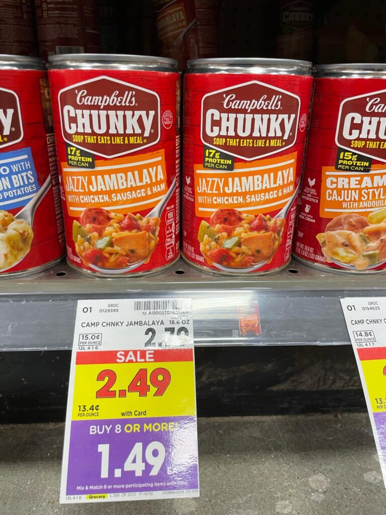 campbells chunky soup kroger shelf image