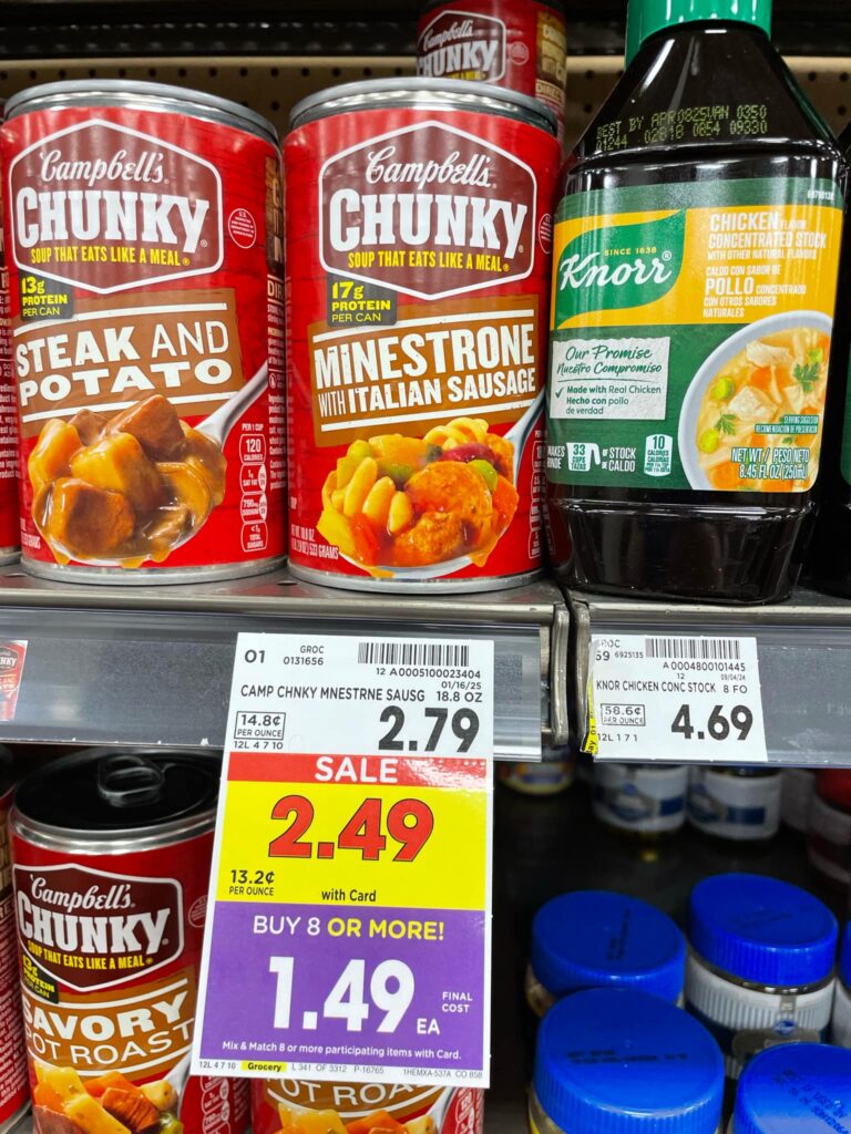 campbells chunky soup kroger shelf image