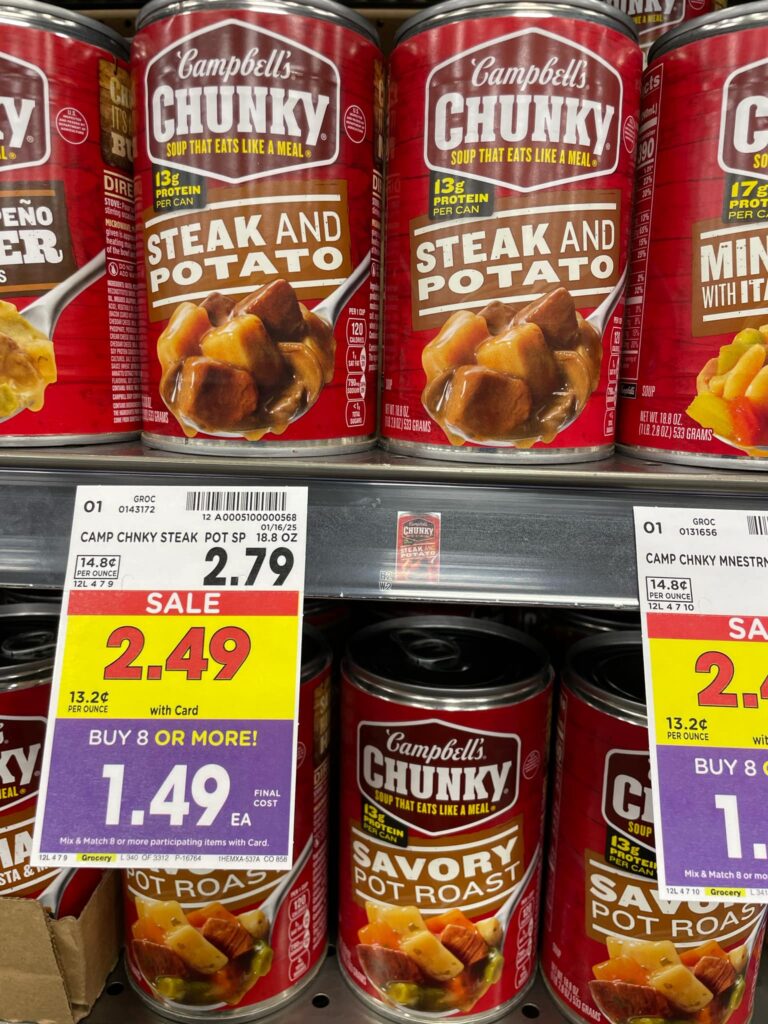 campbells chunky soup kroger shelf image