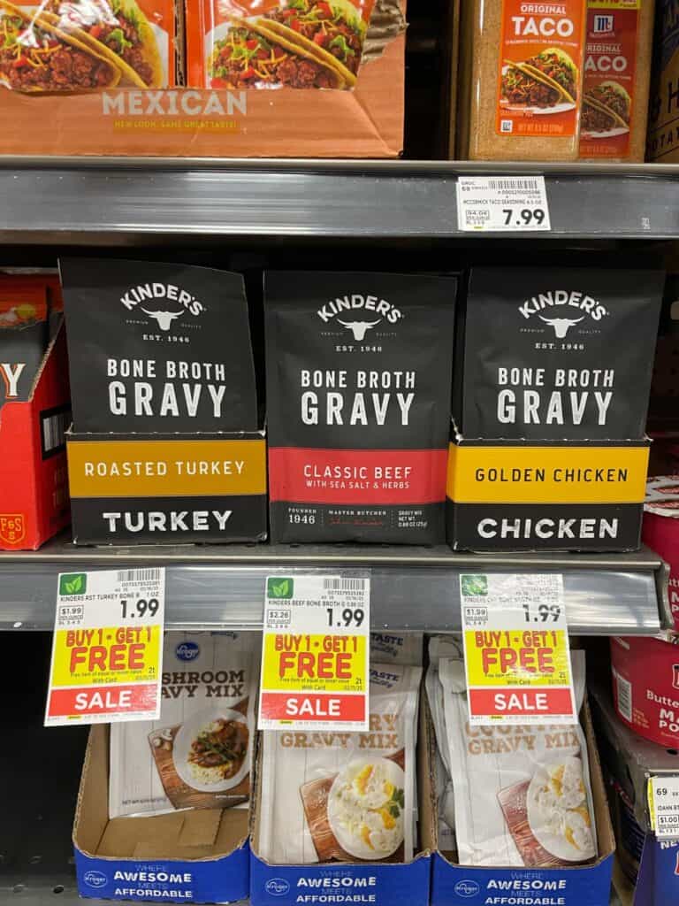 kinder's gravy kroger shelf image