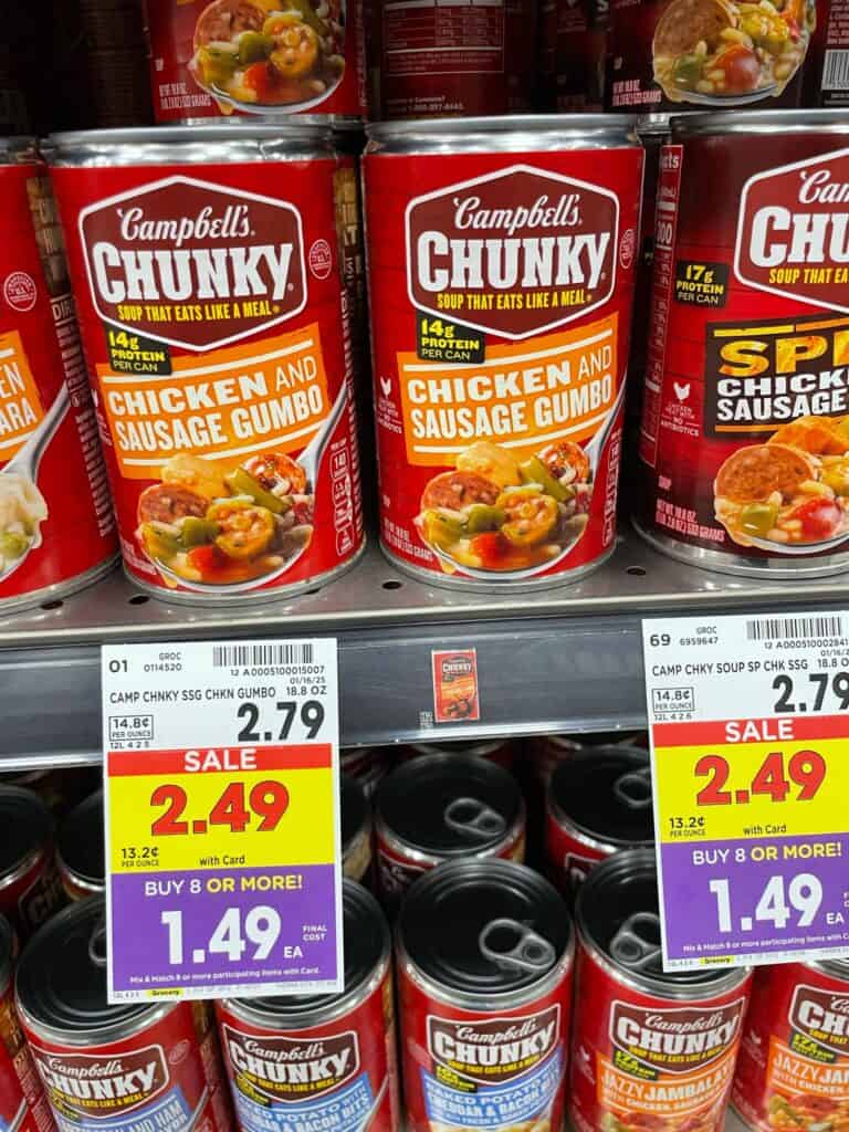 campbells chunky soup kroger shelf image