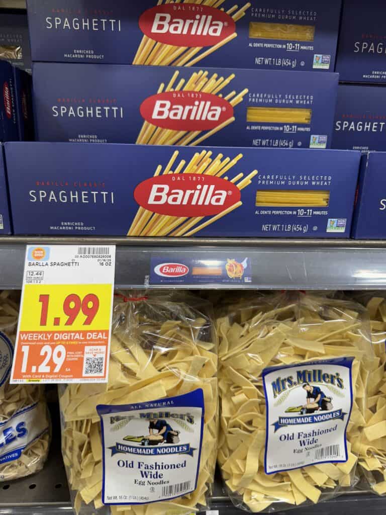 Barilla Pasta Kroger Shelf Image