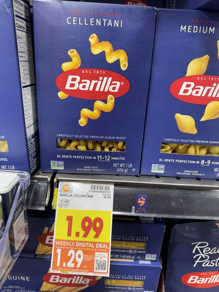 Barilla Pasta Kroger Shelf Image