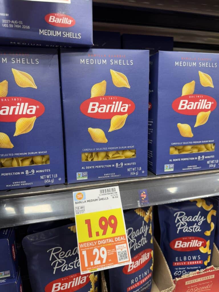 Barilla Pasta Kroger Shelf Image