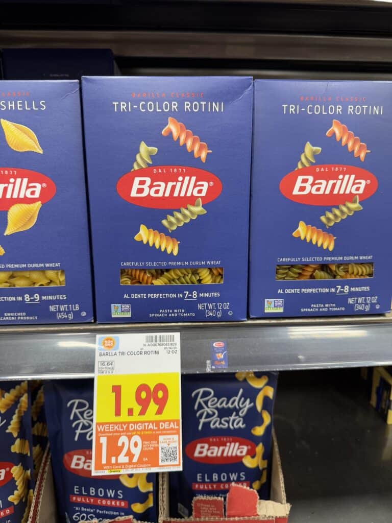 Barilla Pasta Kroger Shelf Image