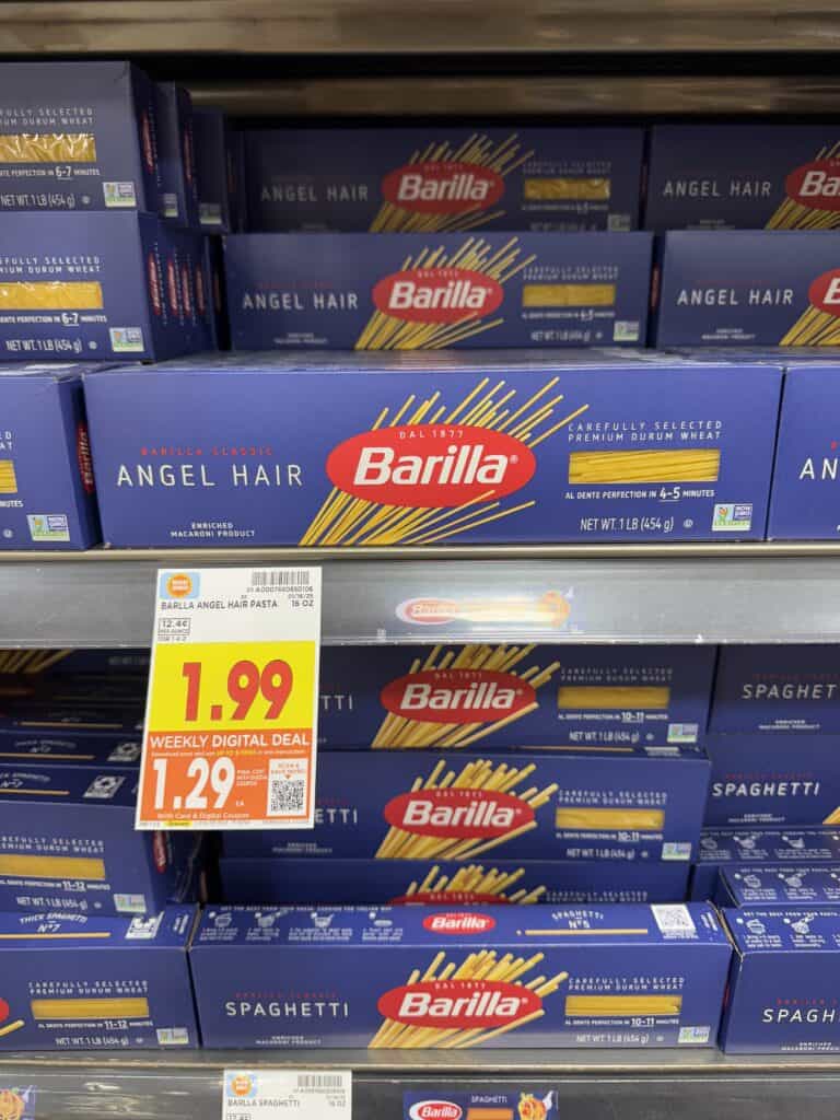 Barilla Pasta Kroger Shelf Image