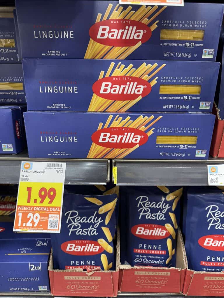 Barilla Pasta Kroger Shelf Image