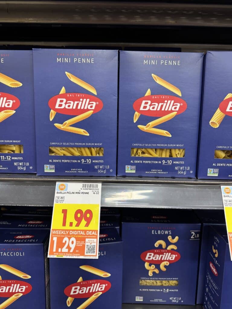 Barilla Pasta Kroger Shelf Image