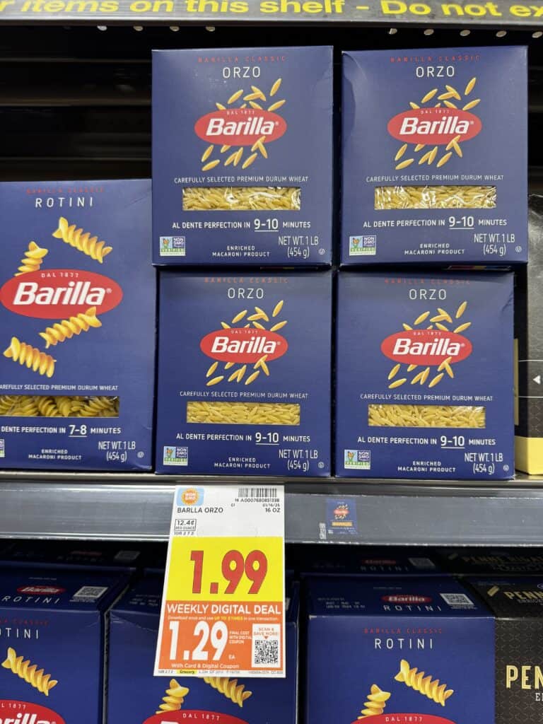 Barilla Pasta Kroger Shelf Image