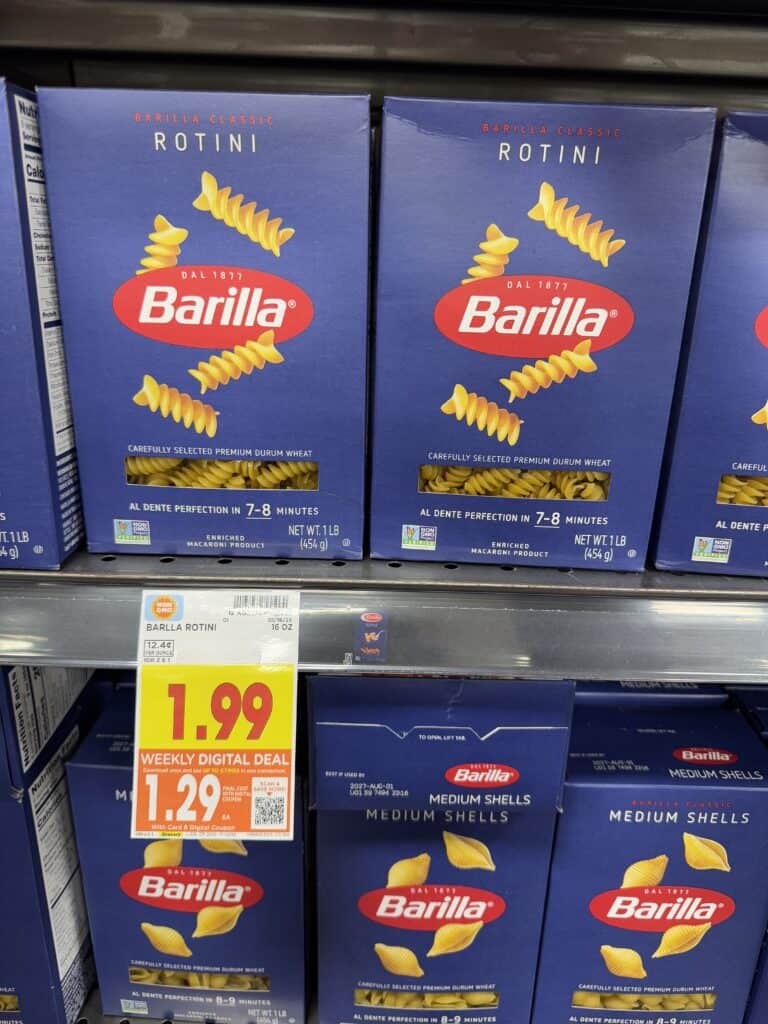 Barilla Pasta Kroger Shelf Image