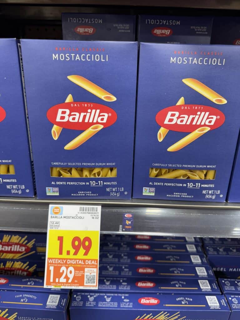 Barilla Pasta Kroger Shelf Image