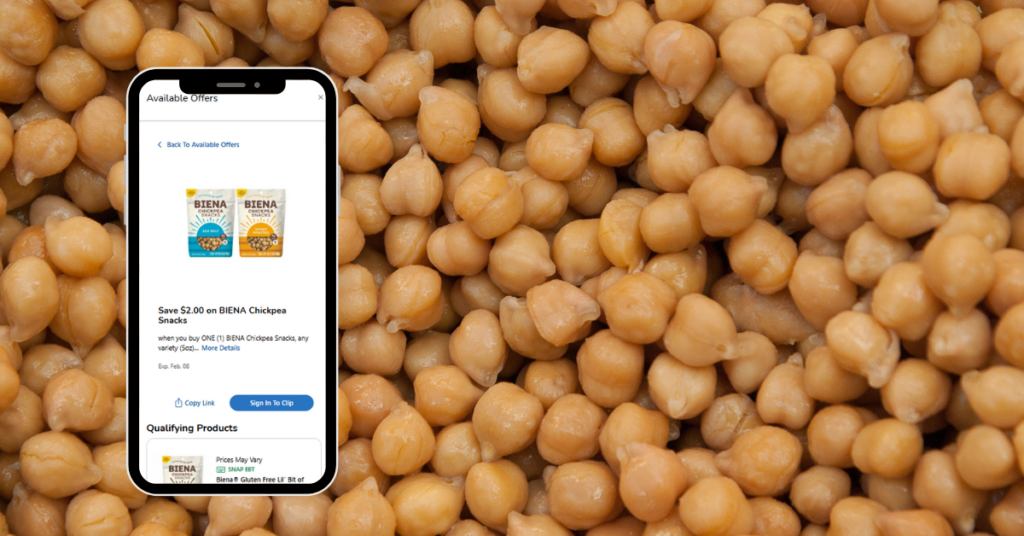 Biena Chickpea Snack Kroger Digital Coupon