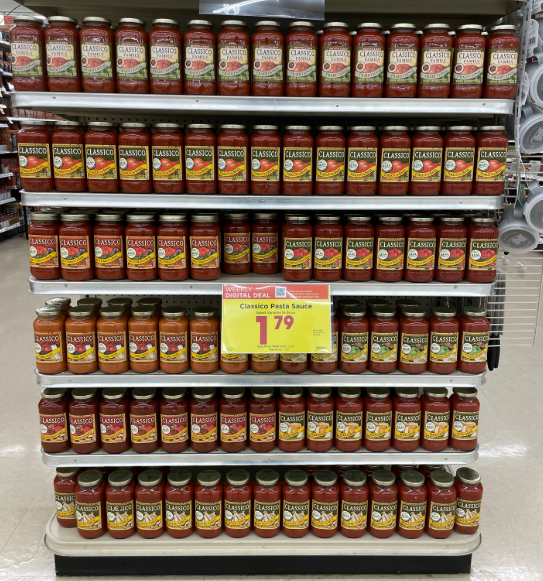 Classico Pasta Sauce Kroger Shelf Image