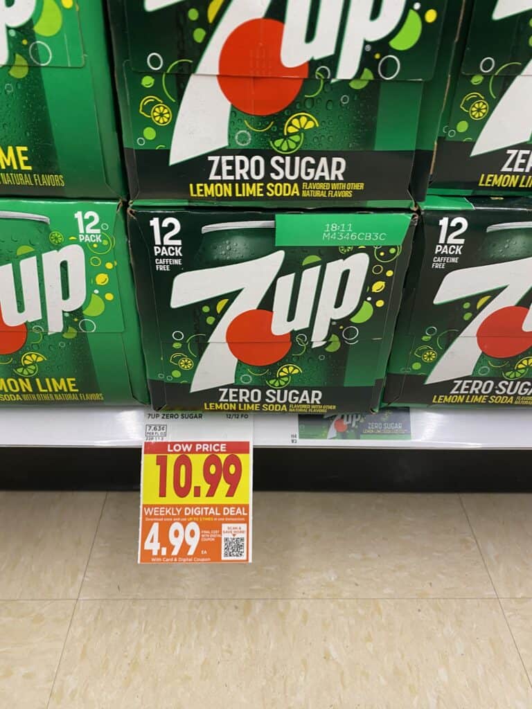 Dr Pepper, Coca-Cola, Pepsi, 7UP Kroger Shelf image 