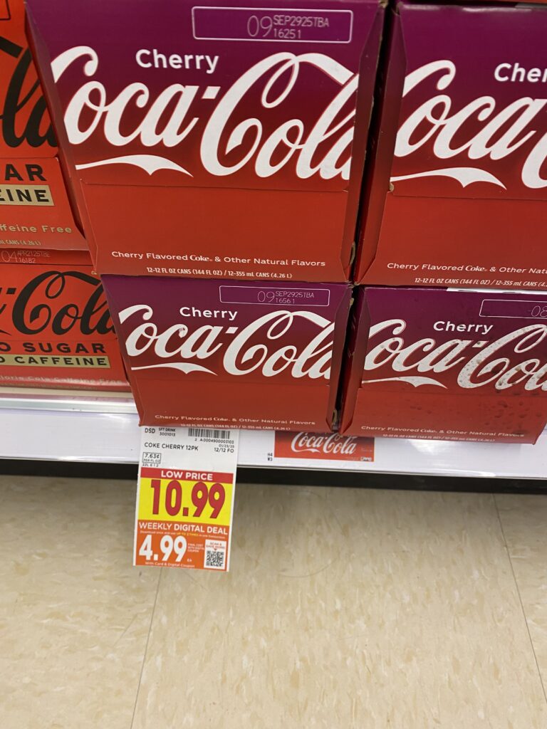 Dr Pepper, Coca-Cola, Pepsi, 7UP Kroger Shelf image 