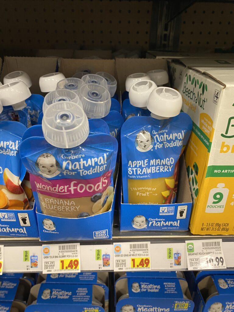 Gerber Baby and Toddler Food and Beverages Kroger Shelf Image