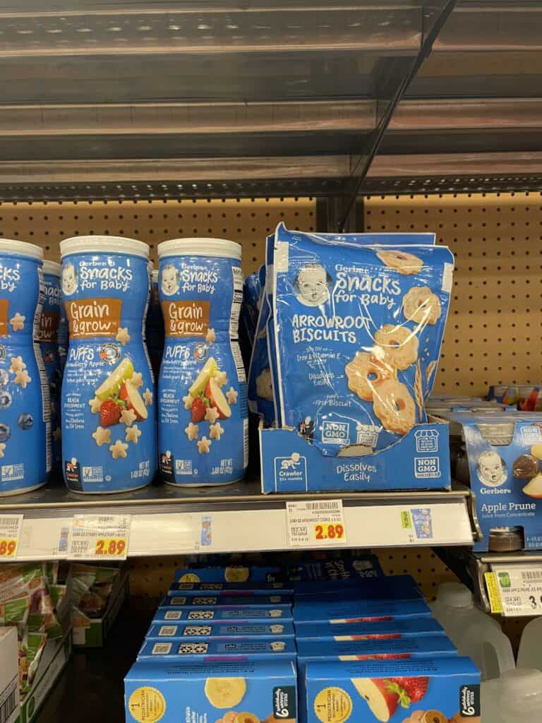 Gerber Baby and Toddler Food and Beverages Kroger Shelf Image