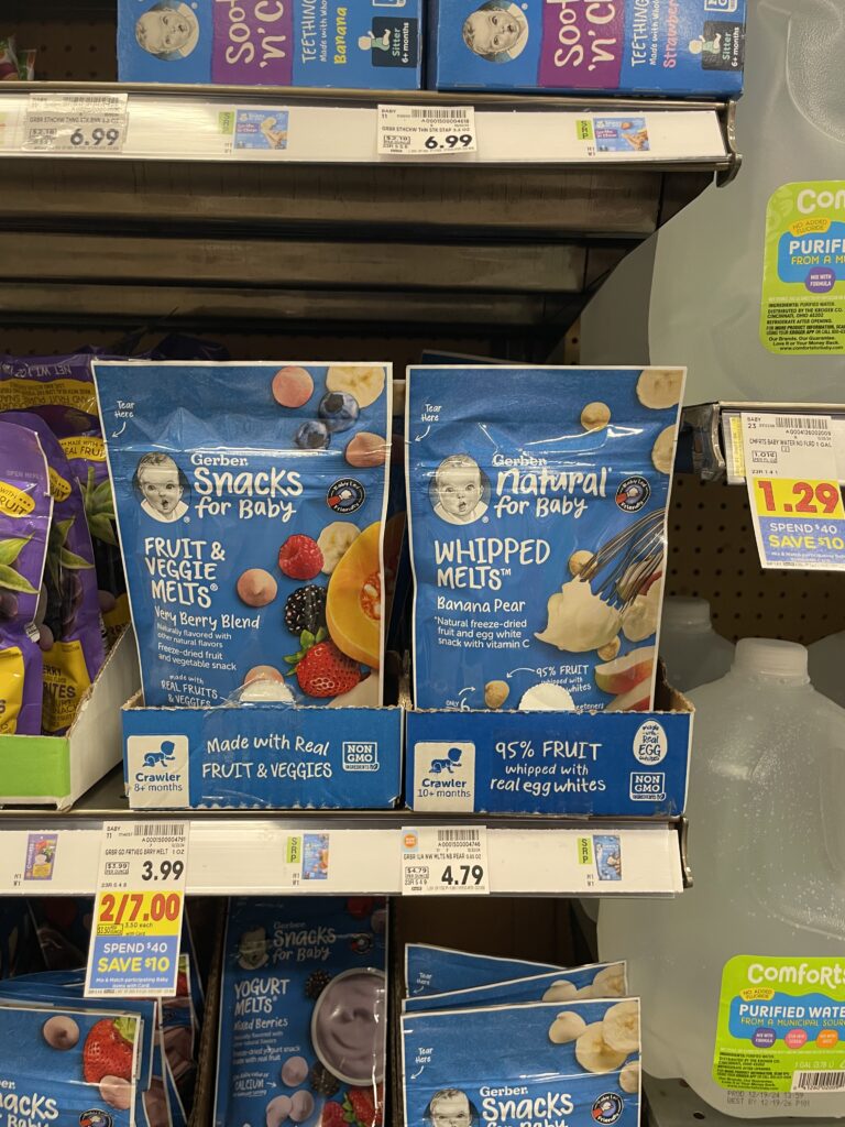 Gerber Baby and Toddler Food and Beverages Kroger Shelf Image