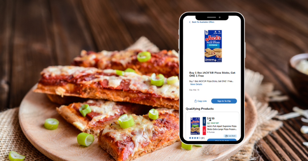 Jack's Pizza Sticks Kroger Digital Coupon