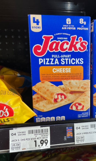 Jack's Pizza Sticks Kroger Shelf Image