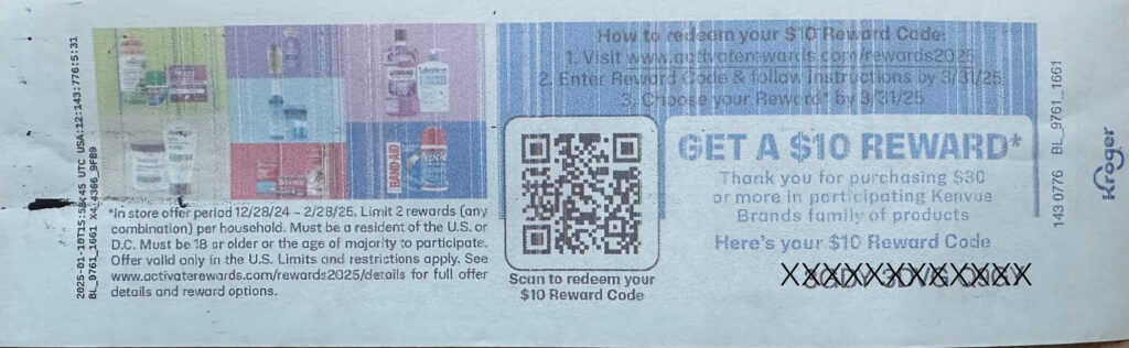 Kenvue Rebate kroger