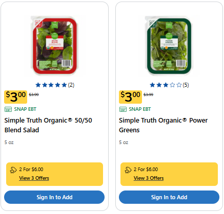 Kroger Organic Salad Mixes