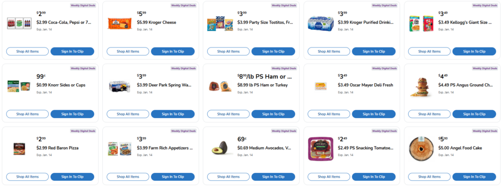 Kroger Weekly Digital Coupons