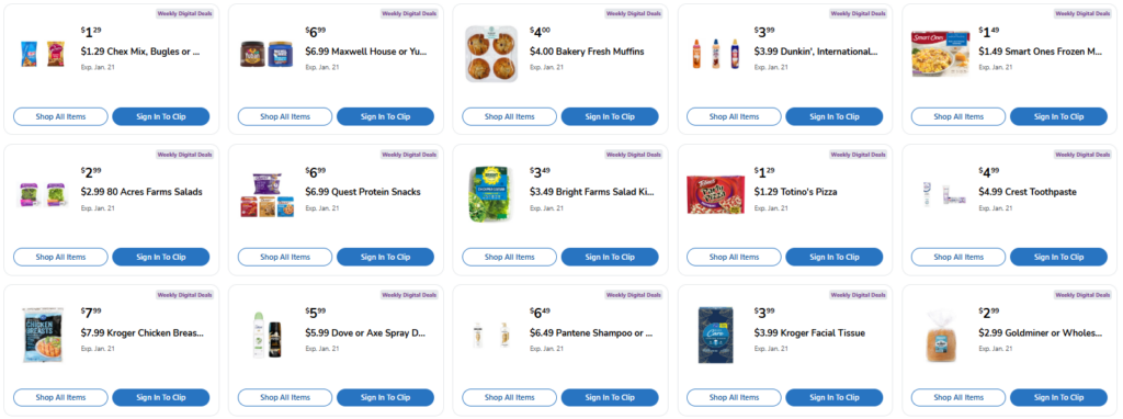 Kroger Weekly Digital Coupons