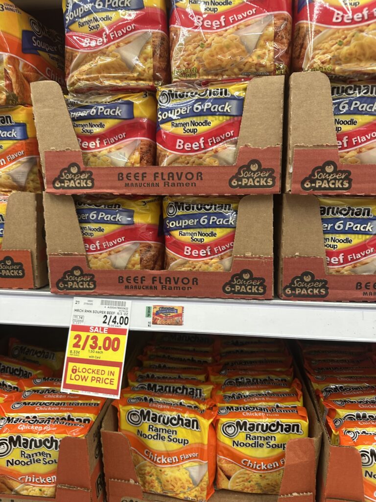 Maruchan Ramen Noodles Kroger Shelf Image