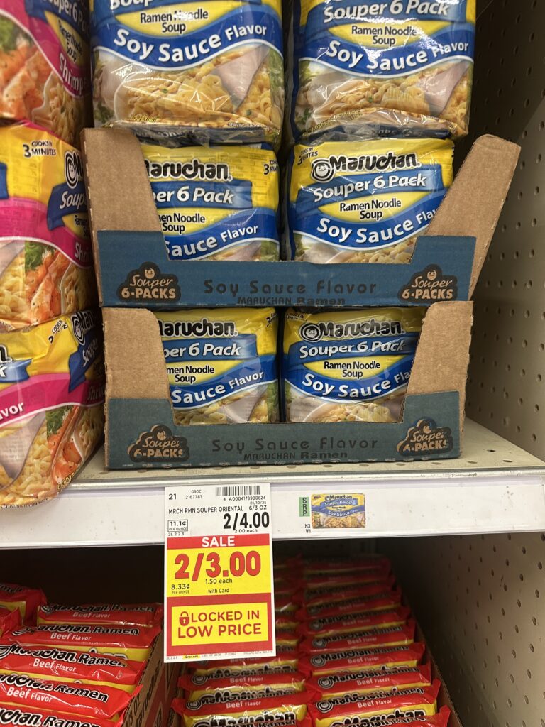 Maruchan Ramen Noodles Kroger Shelf Image