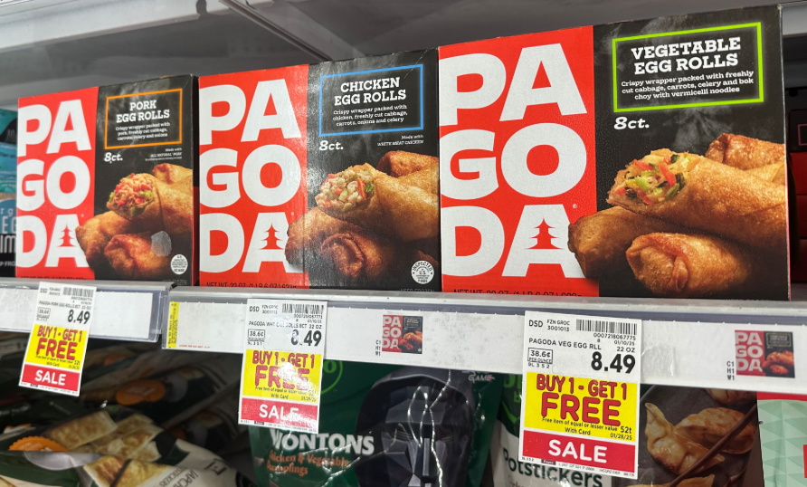 Pagoda Egg Rolls Kroger Shelf Image