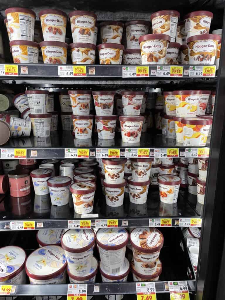 haagen dazs kroger shelf image