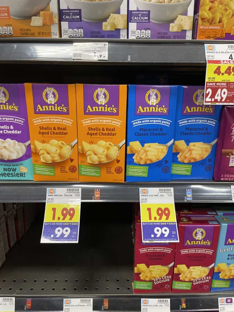 annie's mac and cheese kroger shelf image