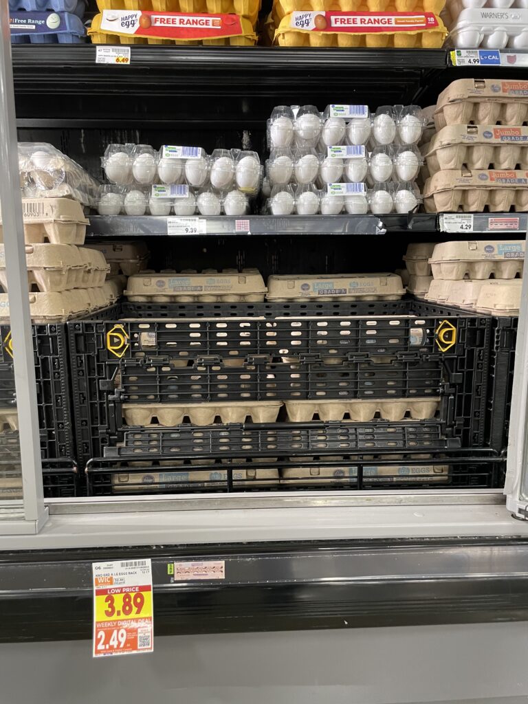 kroger eggs shelf image