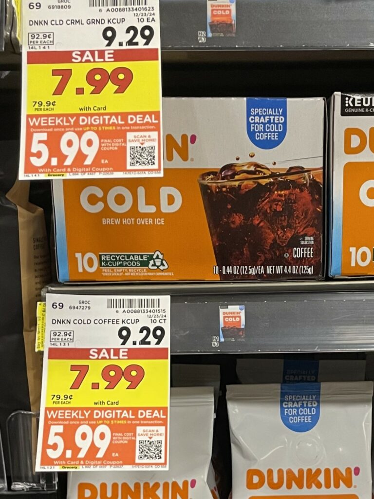 dunkin coffee kroger shelf image