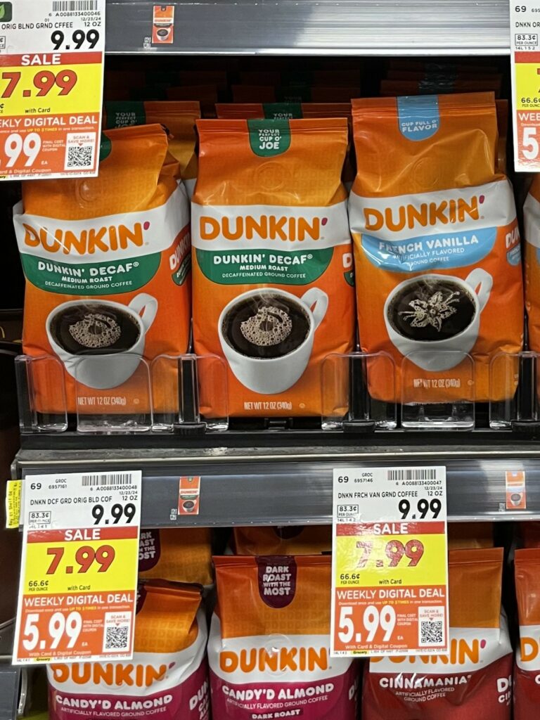 dunkin coffee kroger shelf image