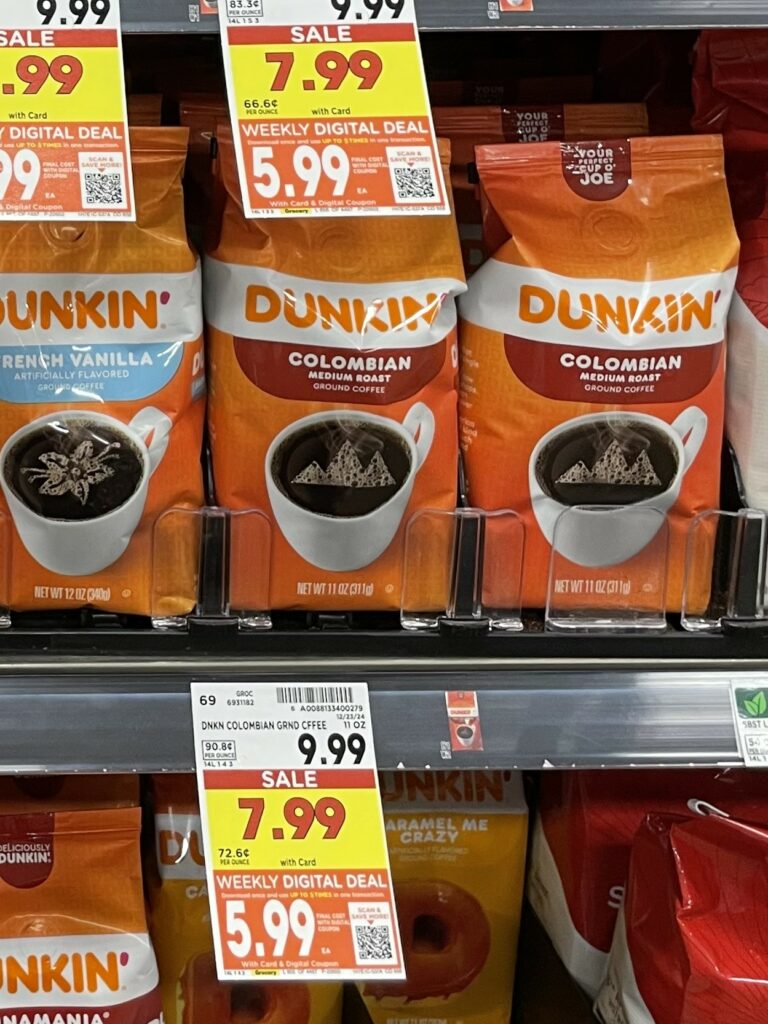 dunkin coffee kroger shelf image