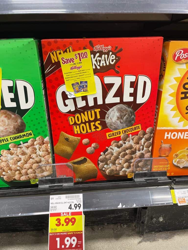 Kellogg's Glazed Cereals Kroger Shelf Image