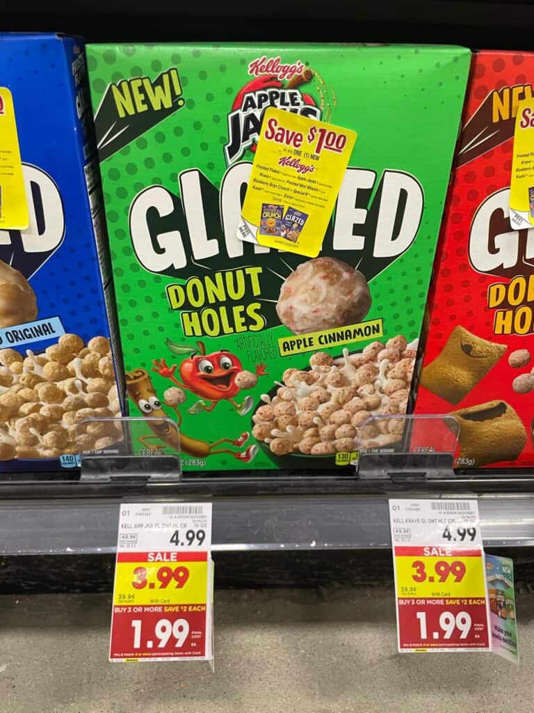 Kellogg's Glazed Cereals Kroger Shelf Image